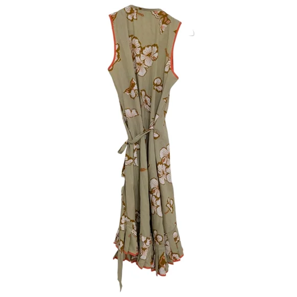 Paul & Joe Spring Floral Sleeveless Wrap Dress - 40 - Picture 2 of 4